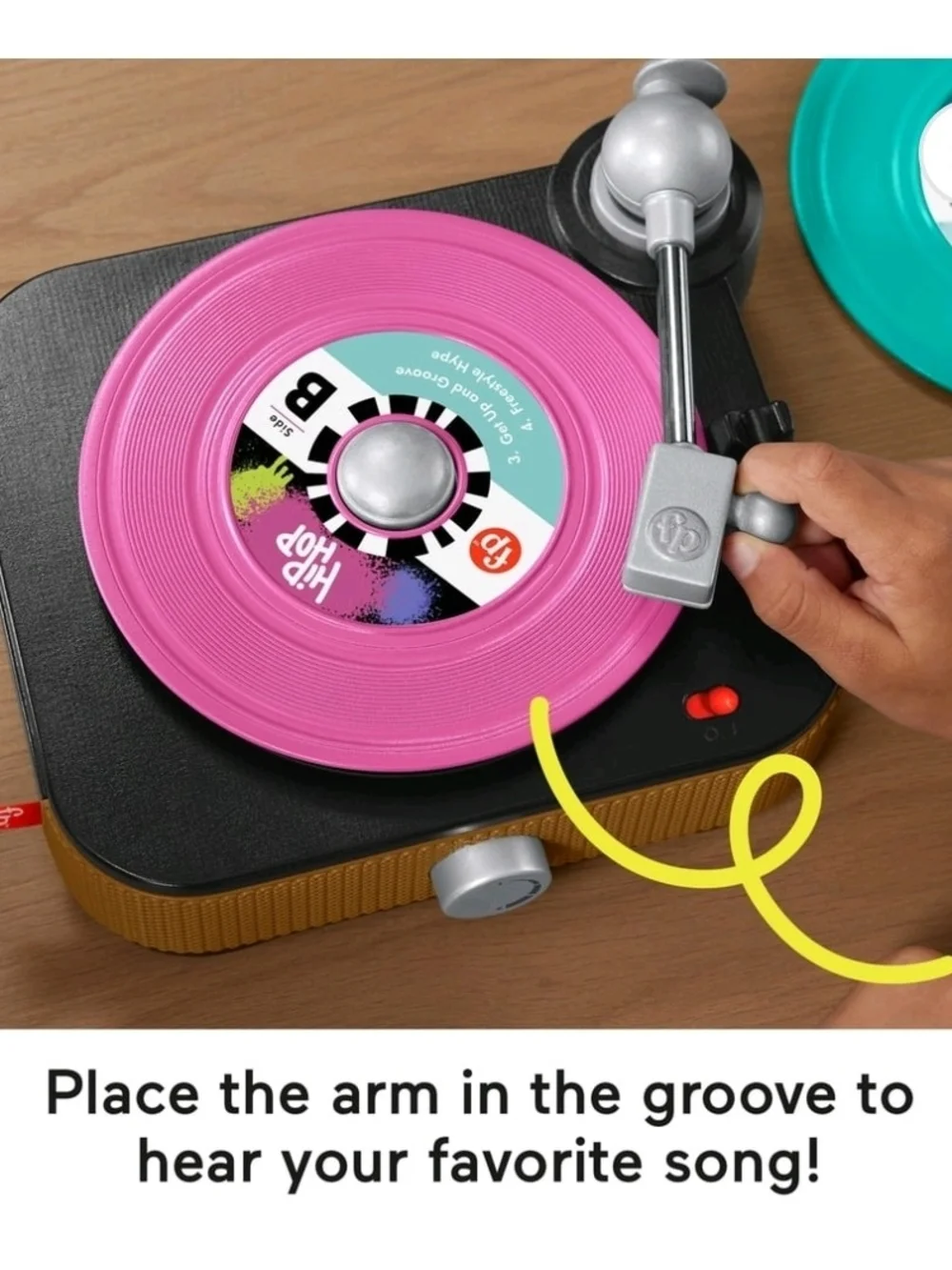 Fisher-Price Rockin’ Record Player Musical Toy with Turntable 5 Records boys gir